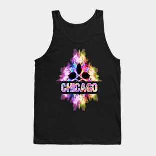 Chicago Tie Dye Watercolor Gift Souvenir Tank Top